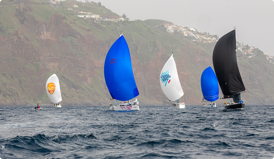 Réglage de voile à 8 nœuds, dernière ligne droite avant Funchal 3