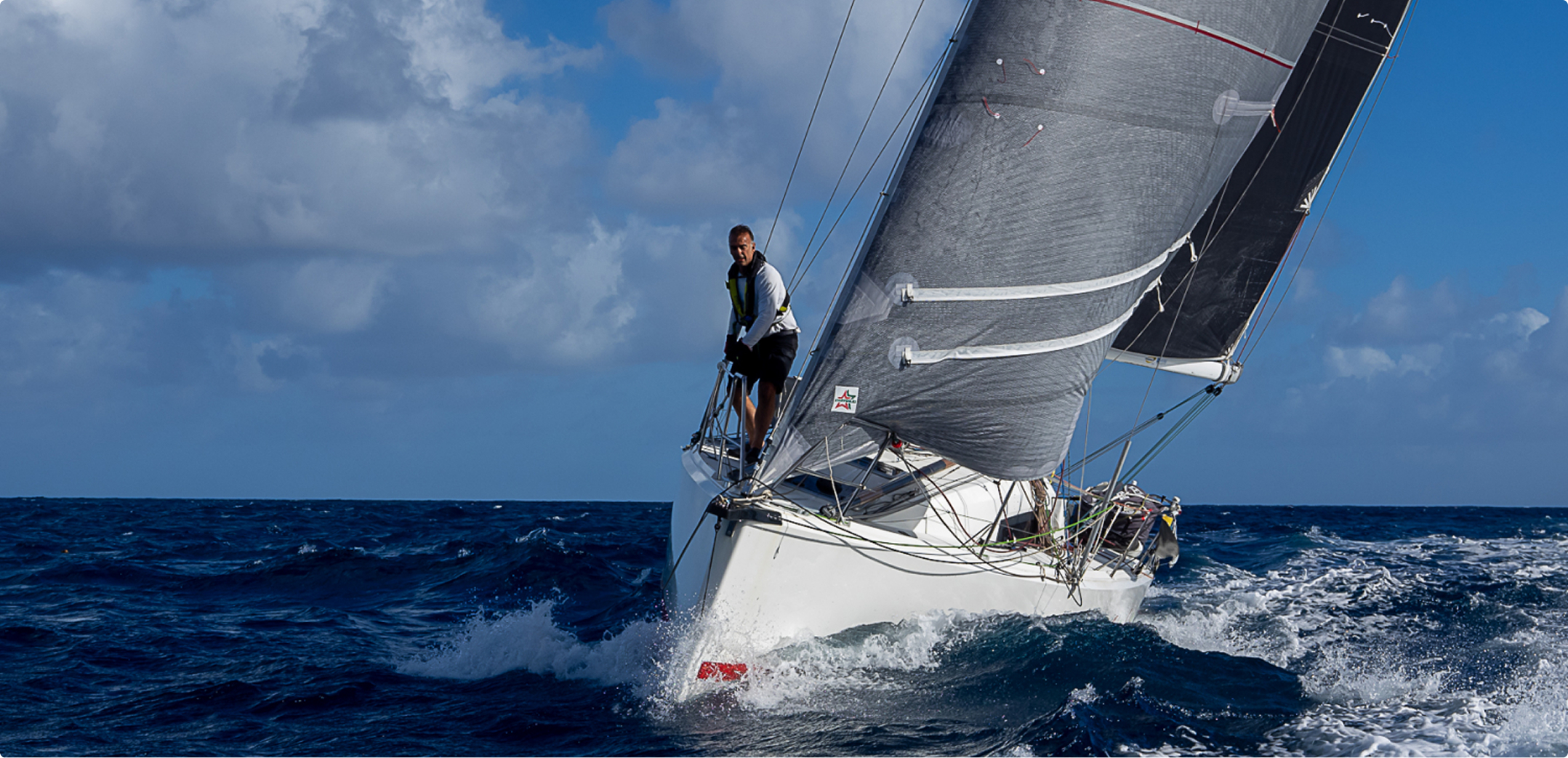 Réglage de voile à 8 nœuds, dernière ligne droite avant Funchal